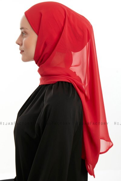 Sahar - Hijab Chiffon One Piece Frambuesa