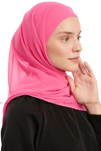 Sahar - Hijab Chiffon One Piece Fucsia