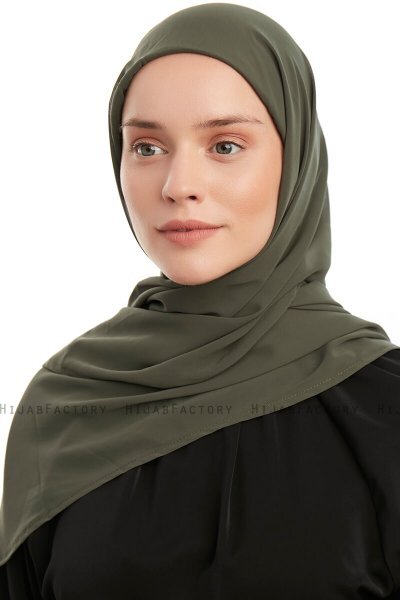 Sahar - Hijab Chiffon One Piece Caqui