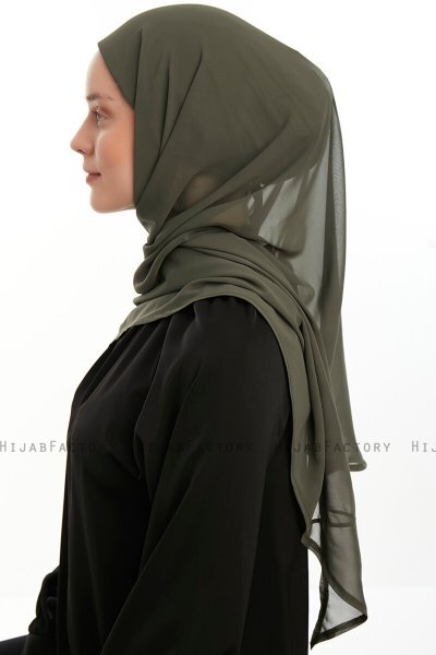 Sahar - Hijab Chiffon One Piece Caqui