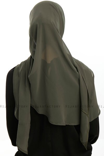 Sahar - Hijab Chiffon One Piece Caqui
