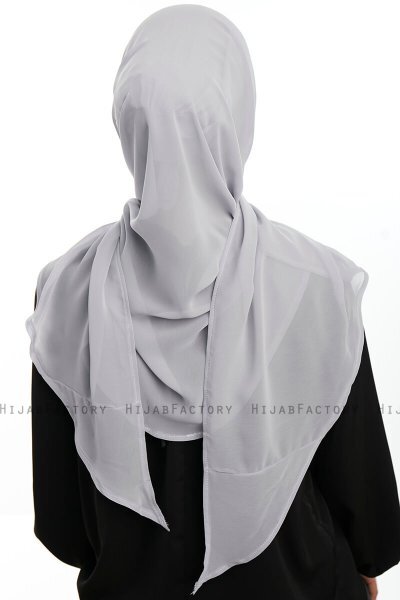 Sahar - Hijab Chiffon One Piece Gris Claro