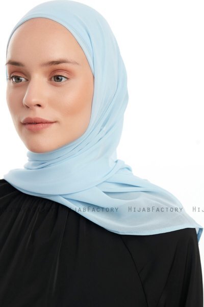 Sahar - Hijab Chiffon One Piece Azul Claro