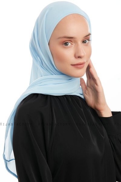 Sahar - Hijab Chiffon One Piece Azul Claro
