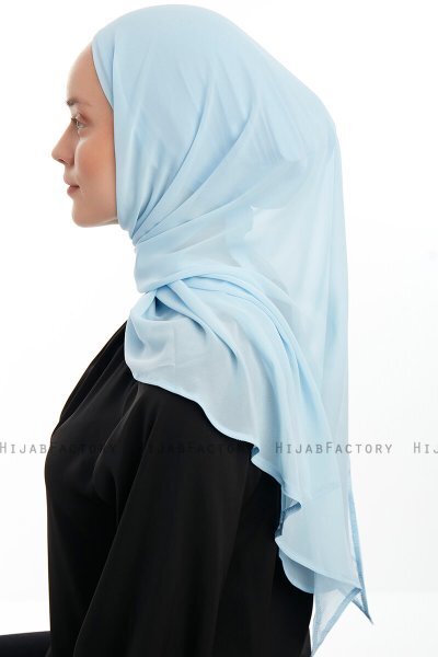 Sahar - Hijab Chiffon One Piece Azul Claro