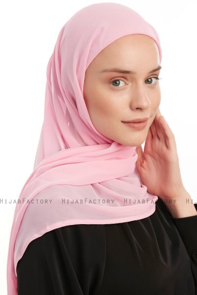 Sahar - Hijab Chiffon One Piece Rosado