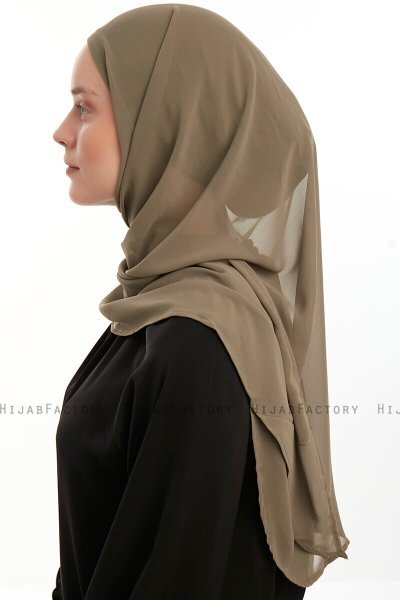 Sahar - Hijab Chiffon One Piece Verde Oliva