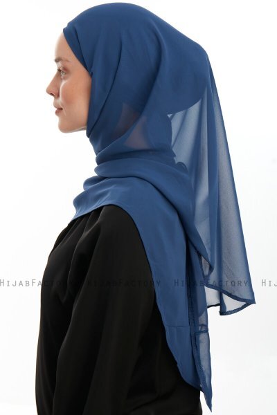 Sahar - Hijab Chiffon One Piece Indigo