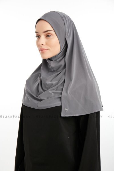 Ilay - Sandy Turban Hijab Gris Oscuro