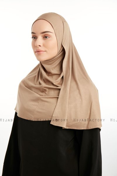 Feriha - Hijab Turban Viscosa Taupe Oscuro