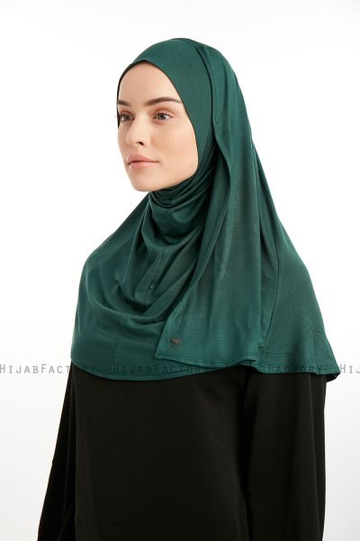 Feriha - Hijab Turban Viscosa Verde Oscuro