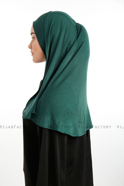 Feriha - Hijab Turban Viscosa Verde Oscuro