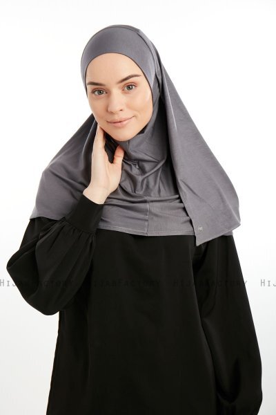 Feriha - Hijab Turban Viscosa Gris Oscuro