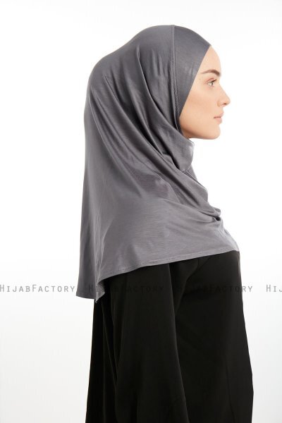 Feriha - Hijab Turban Viscosa Gris Oscuro