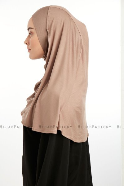 Feriha - Hijab Turban Viscosa Marrón Claro