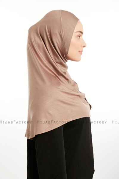 Feriha - Hijab Turban Viscosa Marrón Claro