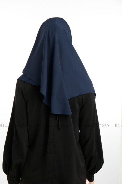Bengi - Micro Krep Turban Hijab Azul Marino