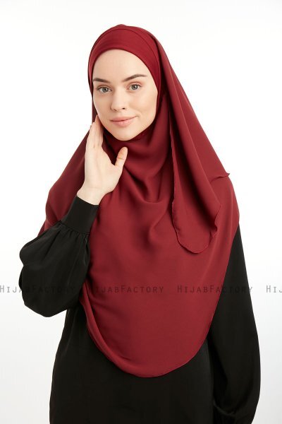 Bengi - Micro Krep Turban Hijab Burdeos