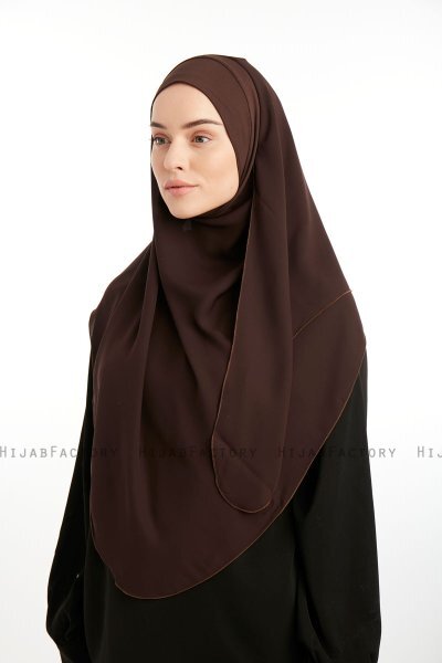 Bengi - Micro Krep Turban Hijab Marrón
