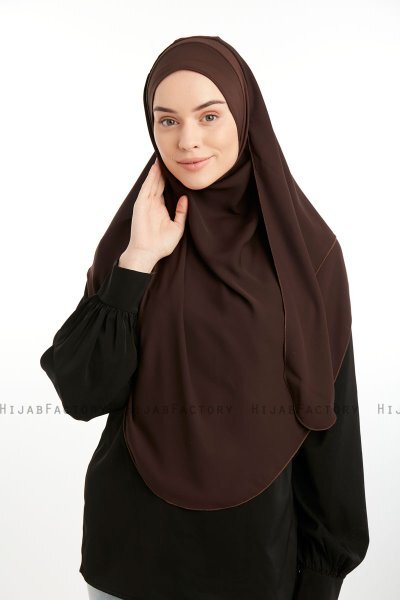 Bengi - Micro Krep Turban Hijab Marrón
