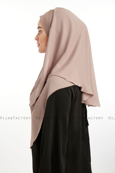 Bengi - Micro Krep Turban Hijab Taupe Oscuro
