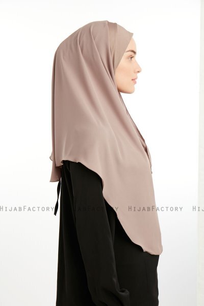 Bengi - Micro Krep Turban Hijab Taupe Oscuro