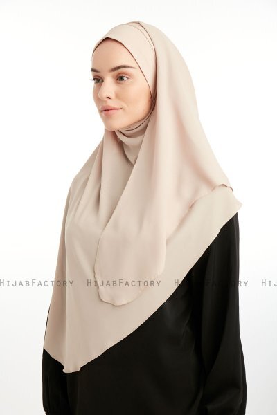 Bengi - Micro Krep Turban Hijab Taupe Claro