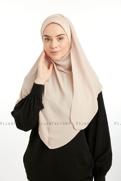Bengi - Micro Krep Turban Hijab Taupe Claro