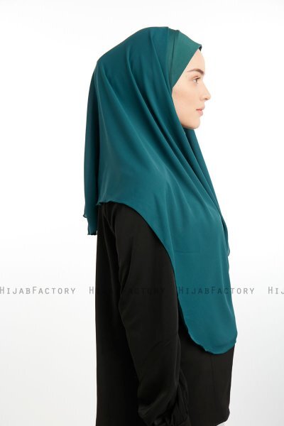 Bengi - Micro Krep Turban Hijab Verde Oscuro