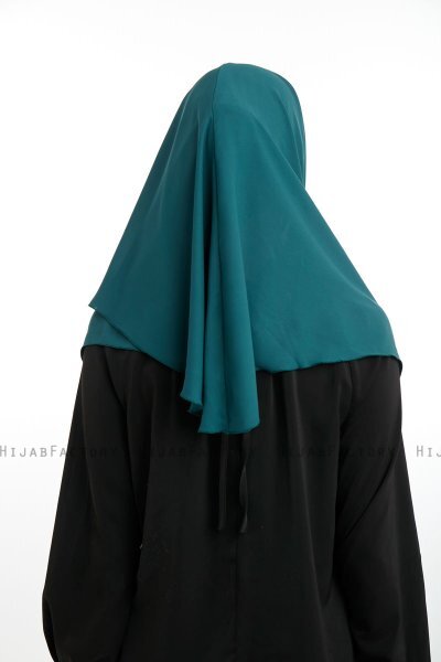 Bengi - Micro Krep Turban Hijab Verde Oscuro