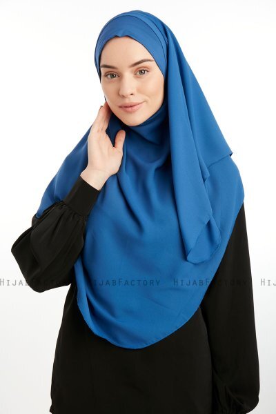 Bengi - Micro Krep Turban Hijab Índigo
