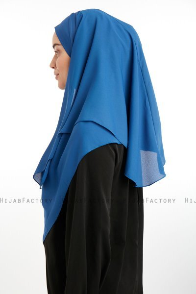 Bengi - Micro Krep Turban Hijab Índigo