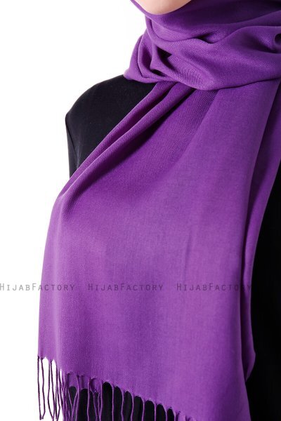 Demet - Hijab Pashmina Morado Oscuro