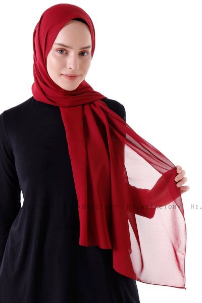Hadise - Hijab Chiffon Burdeos