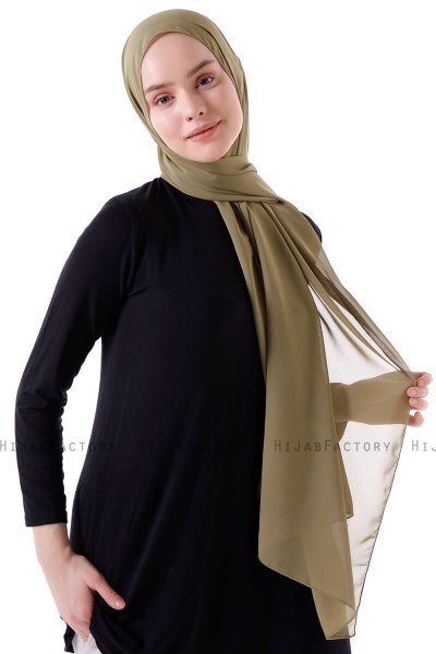Hadise - Hijab Chiffon Caqui