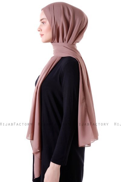 Hadise - Hijab Chiffon Marrón Claro