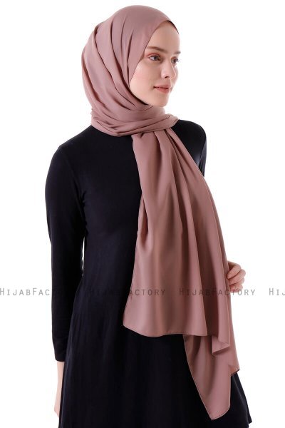 Hadise - Hijab Chiffon Marrón Claro