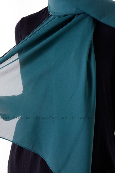 Hadise - Hijab Chiffon Verde Oscuro
