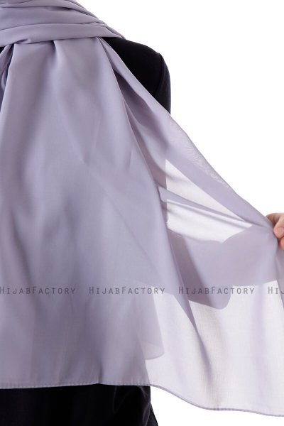 Hadise - Hijab Chiffon Gris Claro