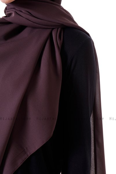 Hadise - Hijab Chiffon Marron Oscuro