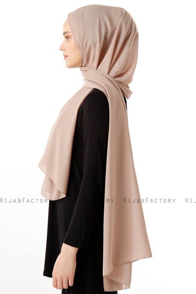 Hadise - Hijab Chiffon Beige Oscuro