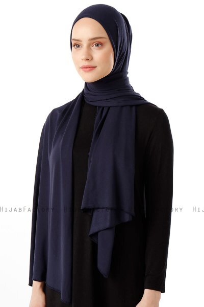 Neylan - Hijab Jersey Básico Azul Marino