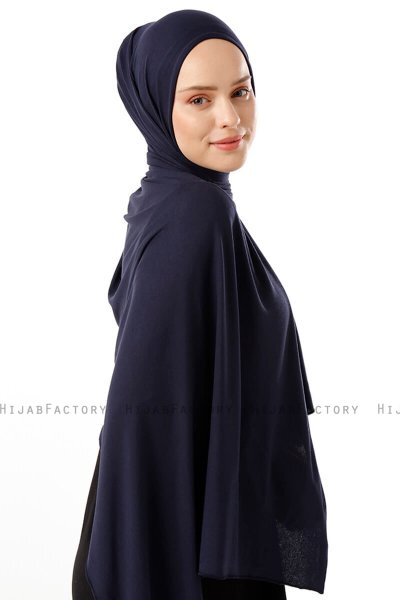 Neylan - Hijab Jersey Básico Azul Marino