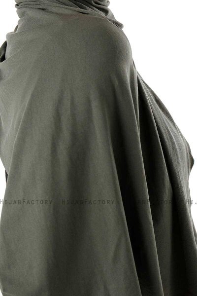 Neylan - Hijab Jersey Básico Caqui Oscuro