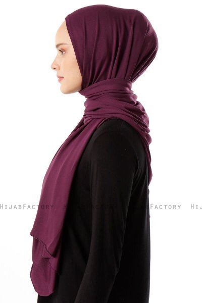 Neylan - Hijab Jersey Básico Ciruelas