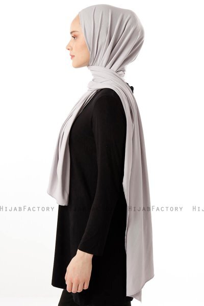 Neylan - Hijab Jersey Básico Gris Claro