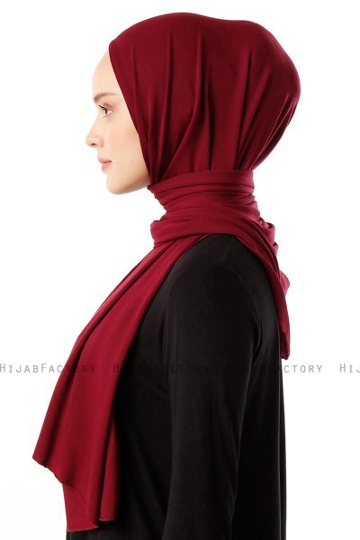 Neylan - Hijab Jersey Básico Burdeos