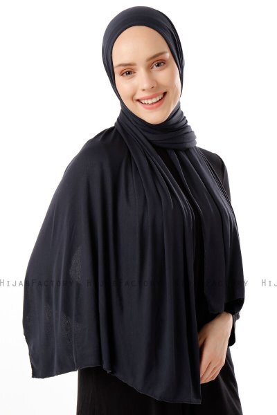 Neylan - Hijab Jersey Básico Azul Marino Oscuro