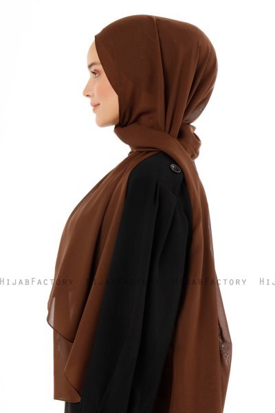 Esra - Hijab Chiffon Marrón