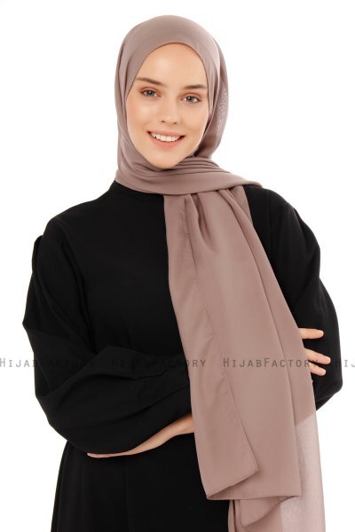 Esra - Hijab Chiffon Taupe Oscuro